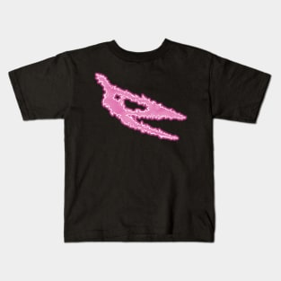 Power Skull - Pterodactyl Pink Kids T-Shirt